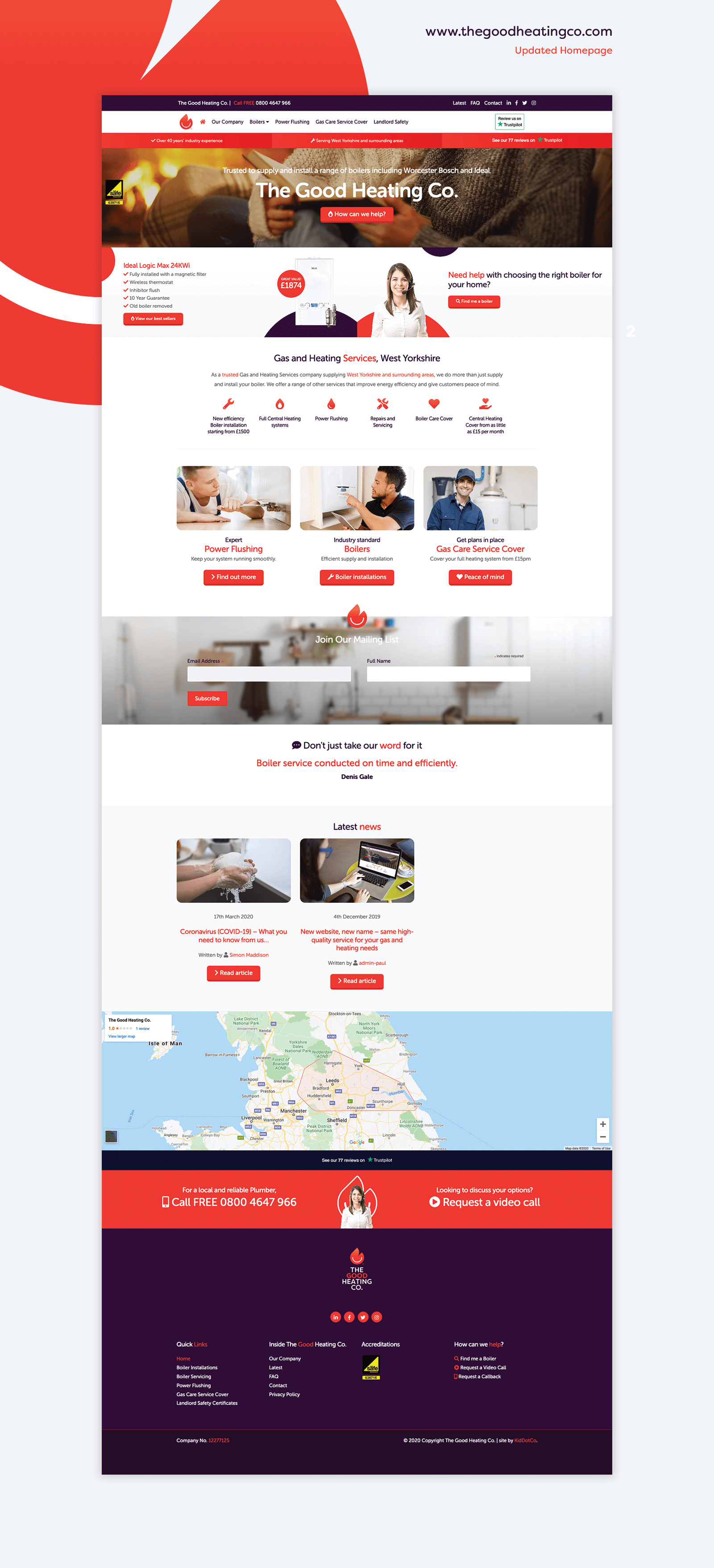 The Good Heating Co - New Website Features